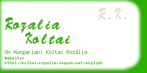 rozalia koltai business card